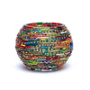 Mosaic tea light holder coloured striped