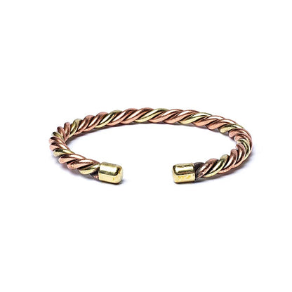 Twisted bracelet bronze/gold colour wholesale thumb