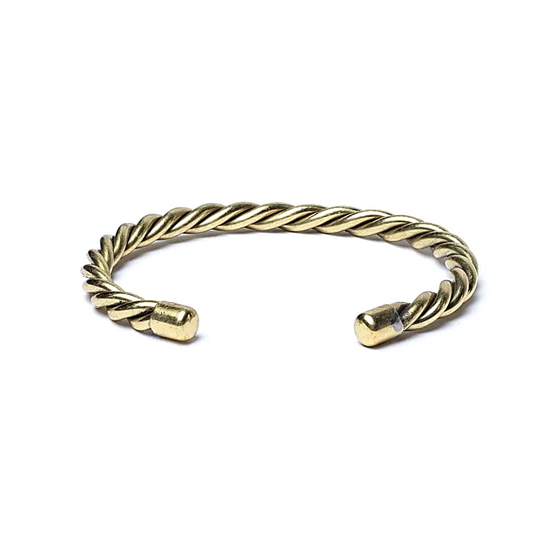 Bracelet torsadé couleur or de gros