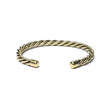 Bracelet torsadé couleur or de gros thumb
