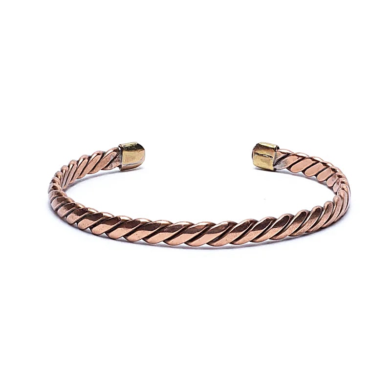 Gedraaide armband bronskleurig