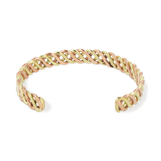 Braided bracelet bronze/gold colour