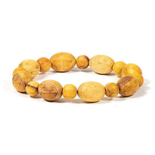 Palo Santo braccialetto rotondi/ovali elastico