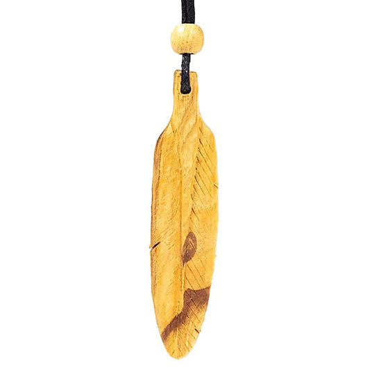 Palo Santo Halzkette Feder gross