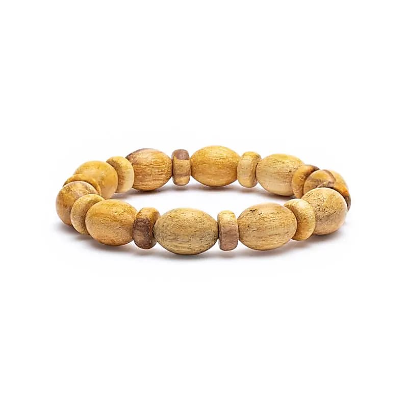 Palo Santo elastic bracelet oval and donut elastic