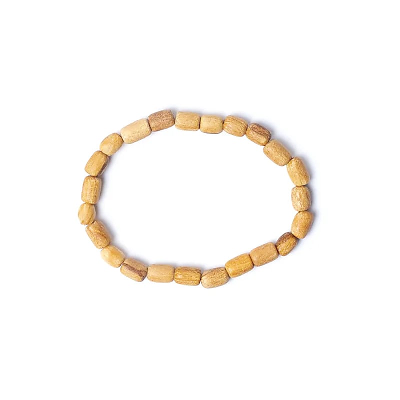 Pulsera elástica Palo Santo cuentas cilíndricas al por mayor