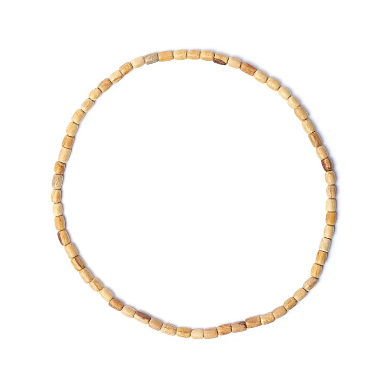 Collar elástico Palo Santo cuentas cilíndricas al por mayor