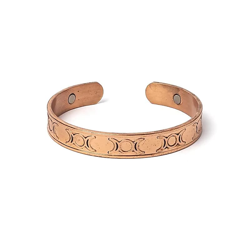 Bracelet cuivre phases lunaires magnétique