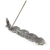 Räucherstäbchenhalter Buddha Blatt silberfarbig
