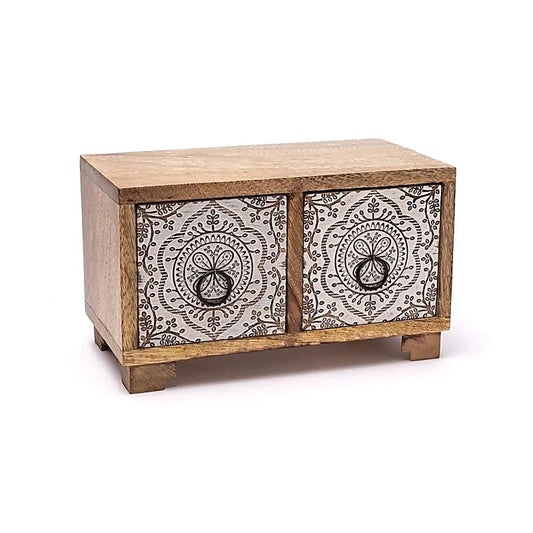 Drawer cabinet mandala print