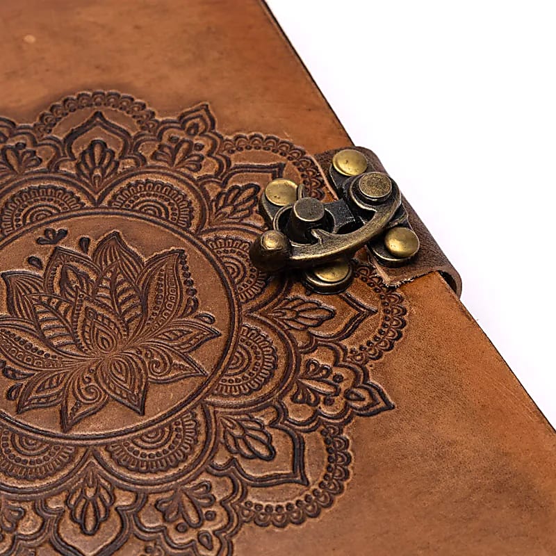 Notitieboek Mandala met kunstlederen kaft