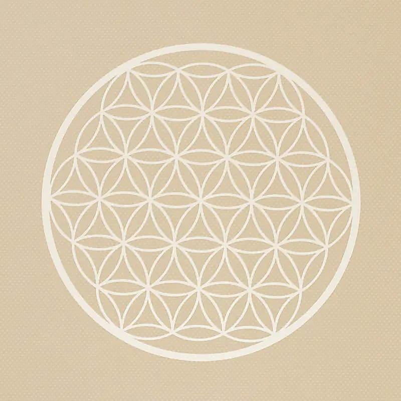 Yogi & Yogini Premium TPE tappetino yoga Fiore della vita beige