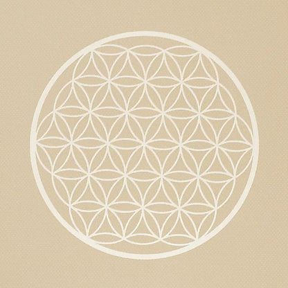 Yogi &amp; Yogini Premium TPE tappetino yoga Fiore della vita beige all’ingrosso thumb