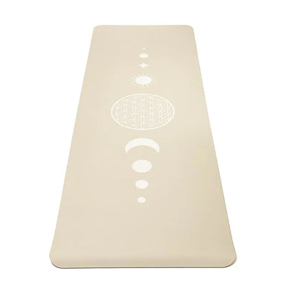 Yogi & Yogini Premium TPE tappetino yoga Fiore della vita beige thumb