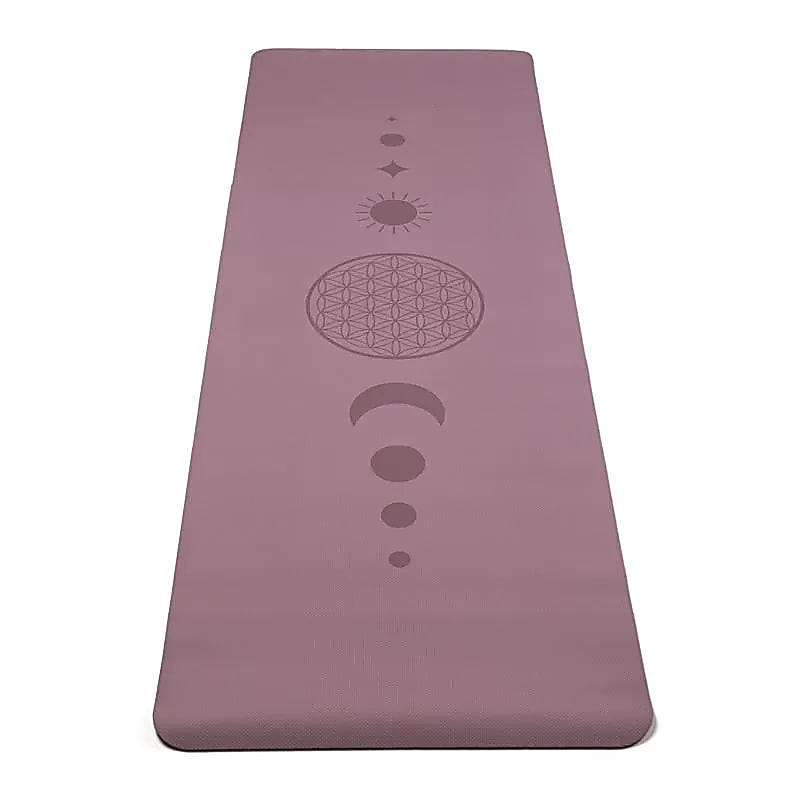 Yogi & Yogini Premium TPE tappetino yoga Fiore della vita lilla