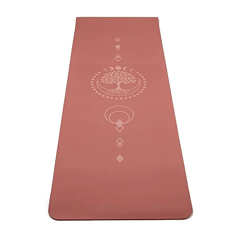Yogi & Yogini Premium TPE tappetino yoga Albero della vita malva