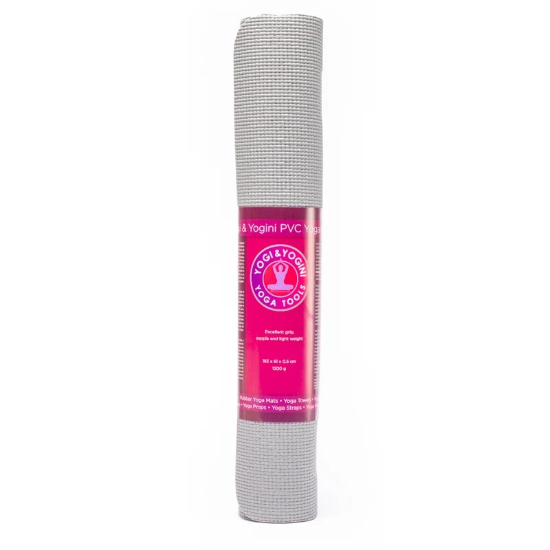 Yogi & Yogini PVC Yogamatte grau