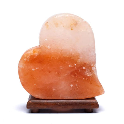 Salt lamp Double heart with cable and LED