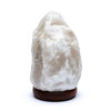 Salt lamp white with cable and light bulb
