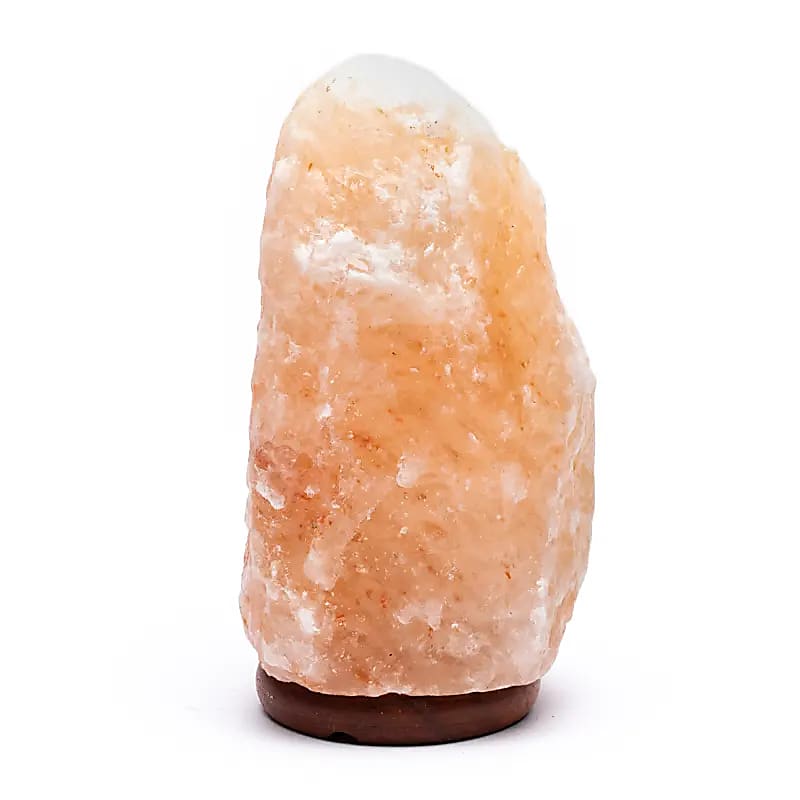 Salt lamp with cable and light bulb