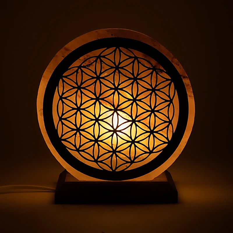 Zoutlamp Bloem des Levens met snoer en lamp groothandel