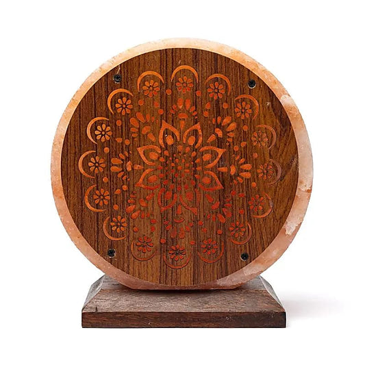 Zoutlamp Mandala met kabel en lamp