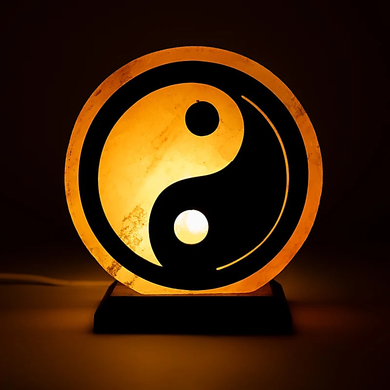 Lámpara de sal Yin Yang con cable y bombilla al por mayor