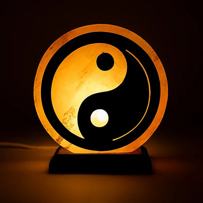 Lámpara de sal Yin Yang con cable y bombilla al por mayor thumb