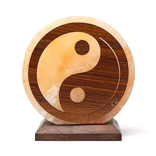 Salt lamp Yin Yang with cable and bulb