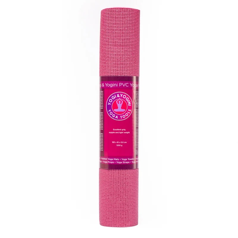 Yogi & Yogini PVC Yogamatte tiefrosa