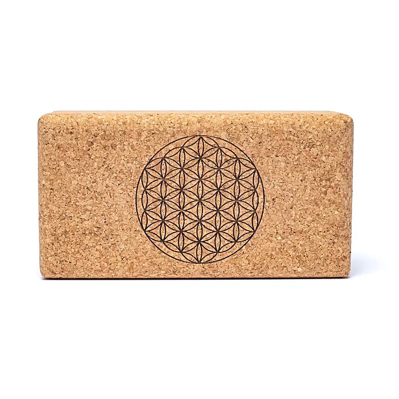 Yogablock Kork Blume des Lebens Mandala