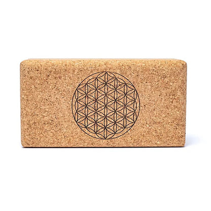 Yogablock Kork Blume des Lebens Mandala thumb
