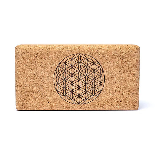 Yoga Props Block Cork Flower of life Mandala