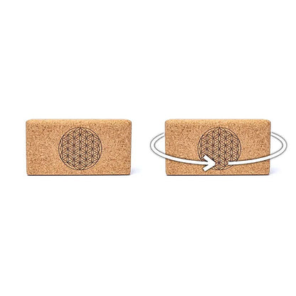 Yogablock Kork Blume des Lebens Mandala kaufen thumb