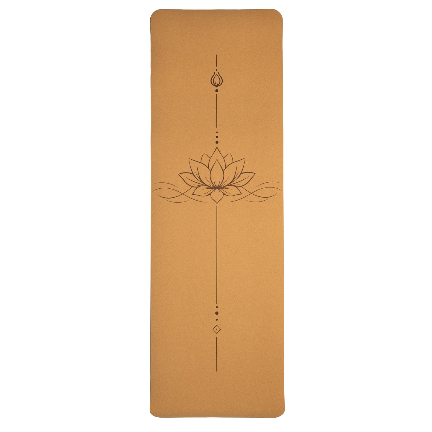 Yogi & Yogini Tappetino yoga in sughero / TPE, disegno a linee loto