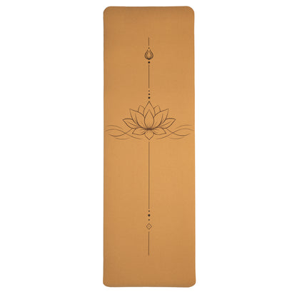 Acquistare Yogi &amp; Yogini Tappetino yoga in sughero / TPE, disegno a linee loto thumb