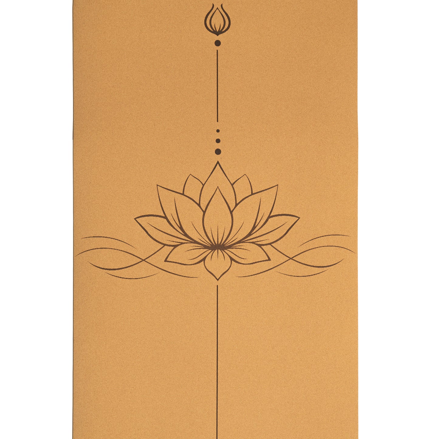 Yogi & Yogini Tappetino yoga in sughero / TPE, disegno a linee loto