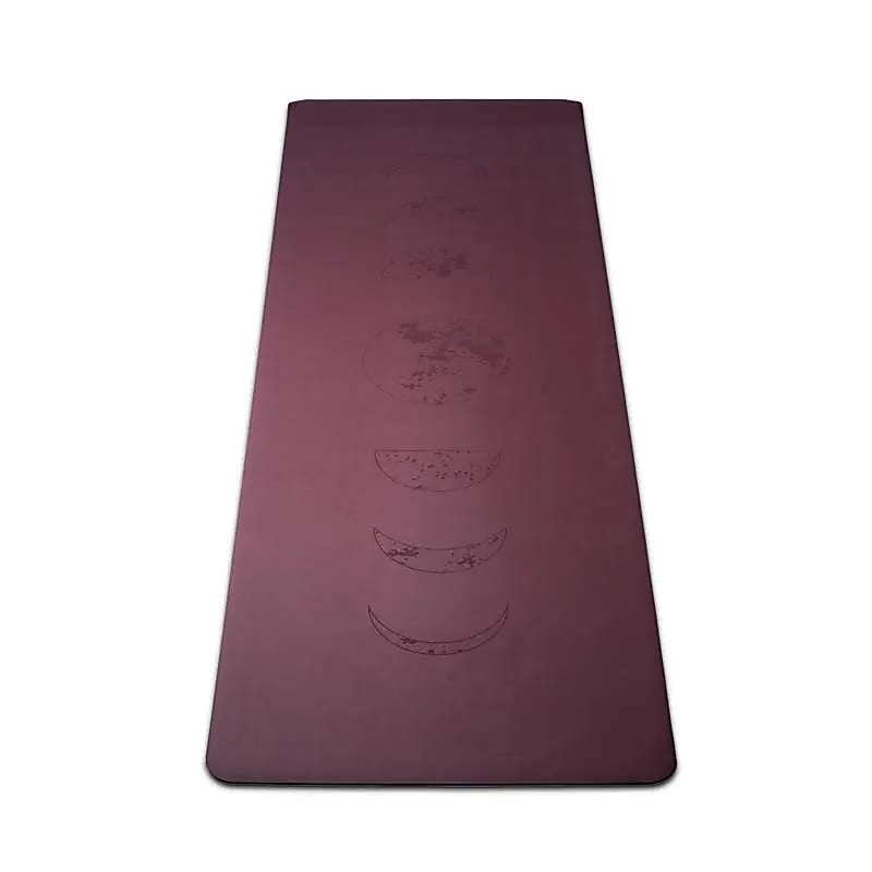 Yogi & Yogini PU Yogamatte Mondphasen aubergine