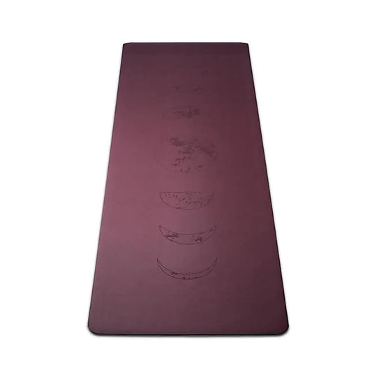 Yogi & Yogini PU Yoga Mat moon phases aubergine