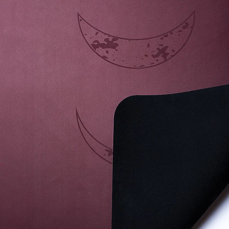 Yogi & Yogini PU Yogamatte Mondphasen aubergine