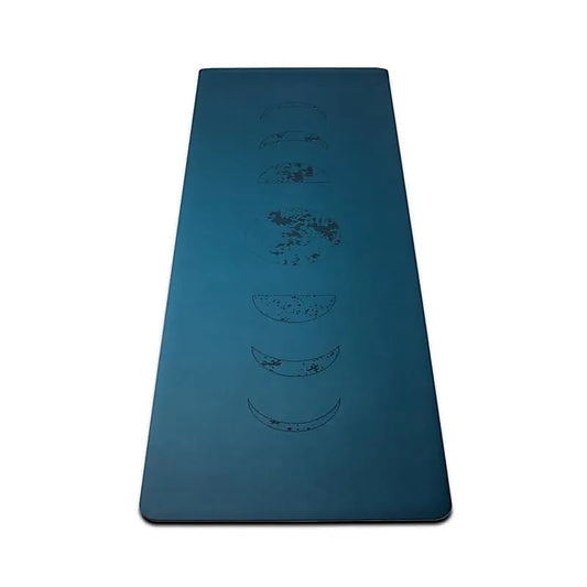 Yogi & Yogini PU Yoga Mat moon phases petrol