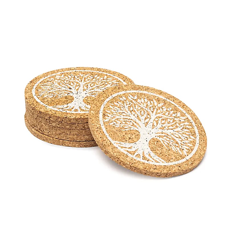 Sottobicchieri sughero Albero della vita set da 6