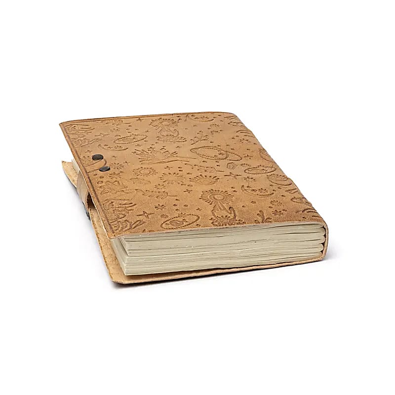 Notebook mystical symbols with faux leather cover
