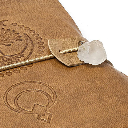 Comprar Cuaderno Árbol de la Vida con cristal de roca y cubierta de polipiel thumb