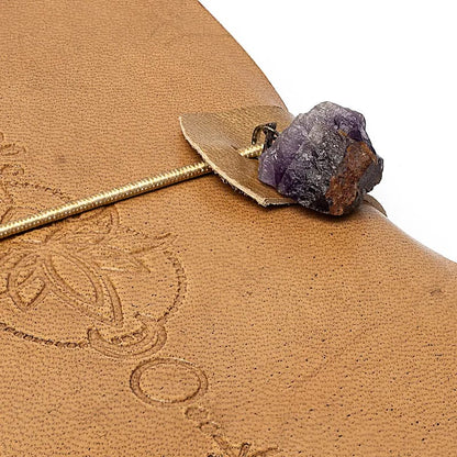 Notitieboek Lotus met amethist en kunstleren omslag Kopen thumb