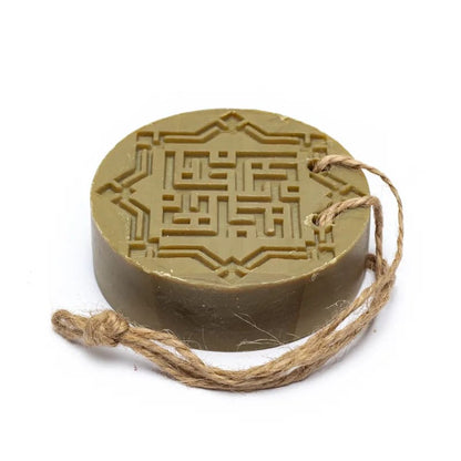 Najel jabón de hierbas de Alepo Ámbar/Oud con cordón