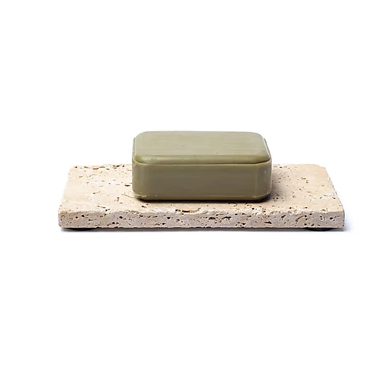 Porta sapone o porta candela Travertino naturale