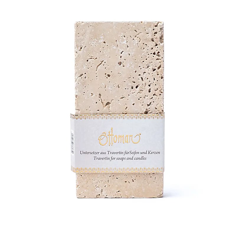 Porta sapone o porta candela Travertino naturale all’ingrosso