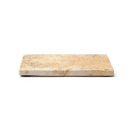 Travertin Seifenhalter oder Kerzenhalter goldfarben Travertin thumb