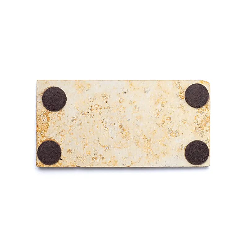 Travertin Seifenhalter oder Kerzenhalter goldfarben